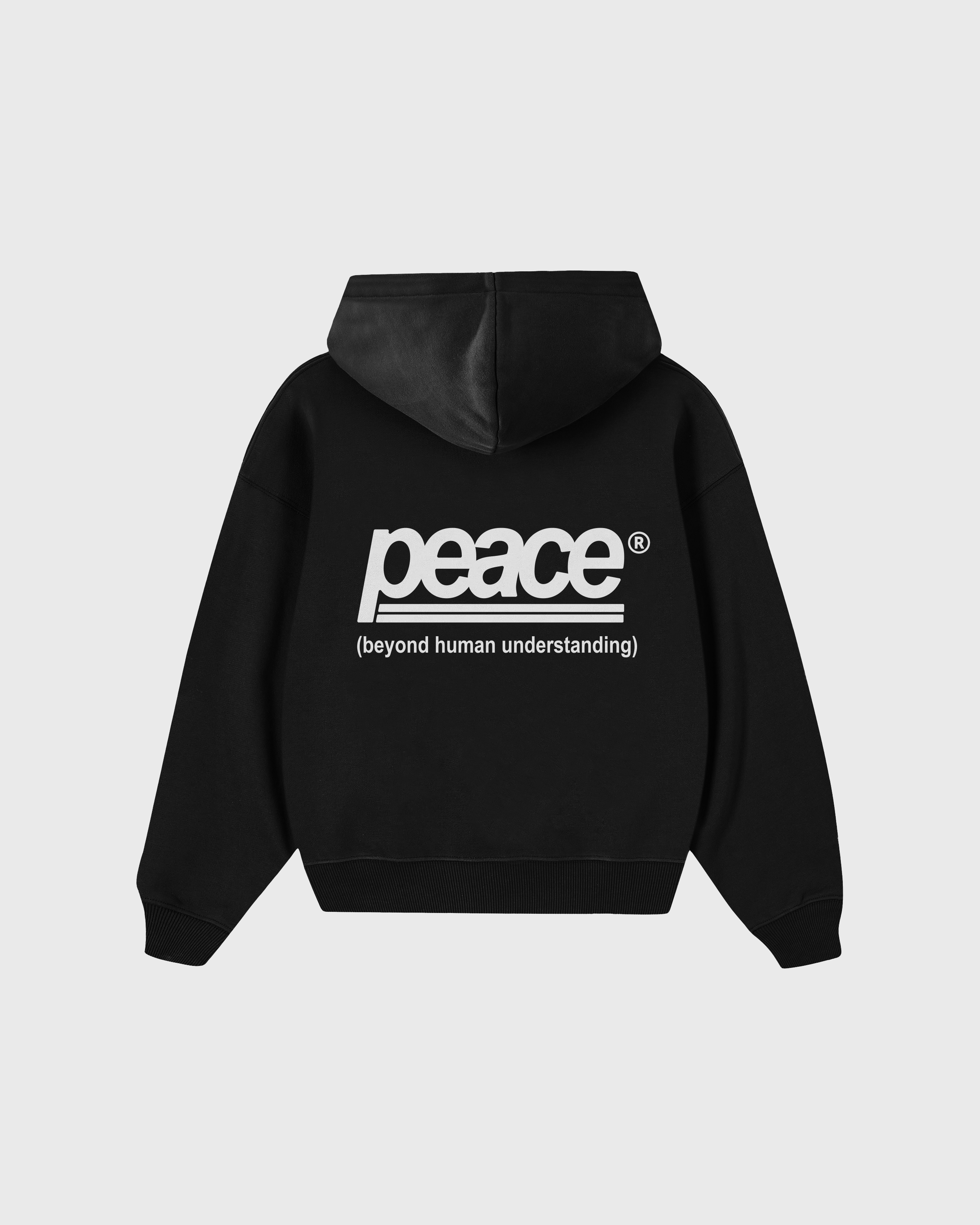 peace Peace® Studios Signature Black Oversized Hoodie