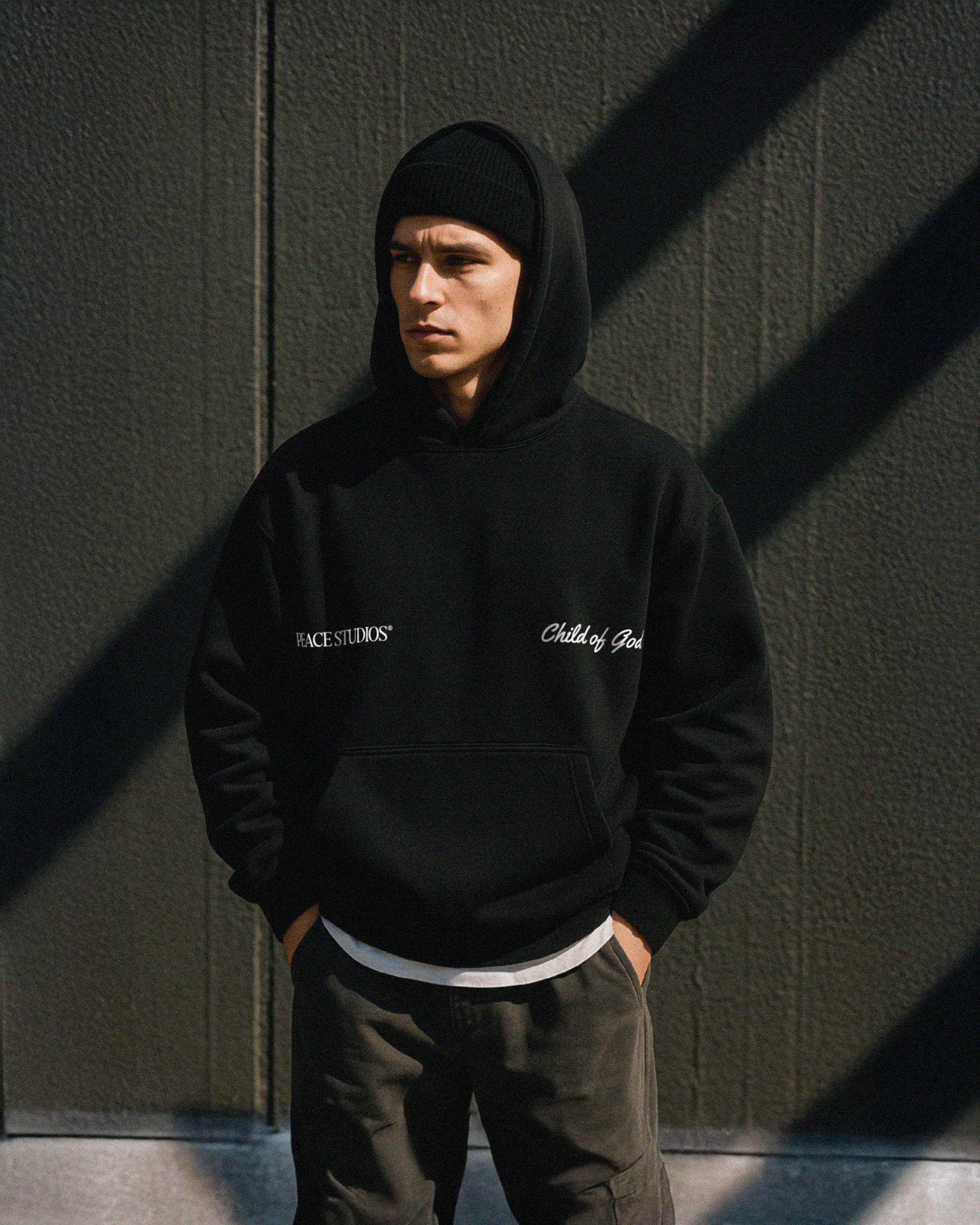 Child of God Black Oversized Heavyweight Hoodie | Peace®
