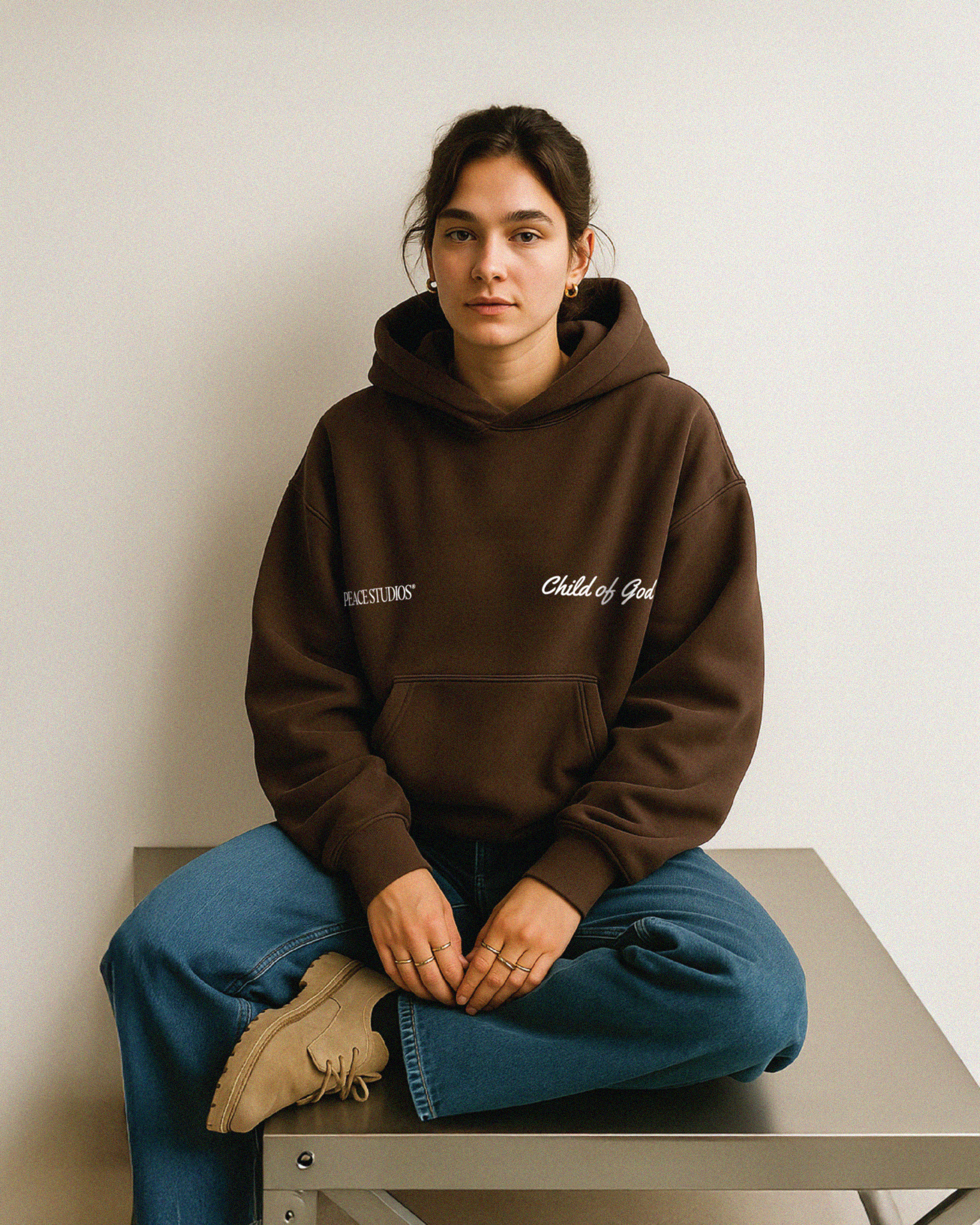 Child of God Coffee Oversized Heavyweight Hoodie | Peace®