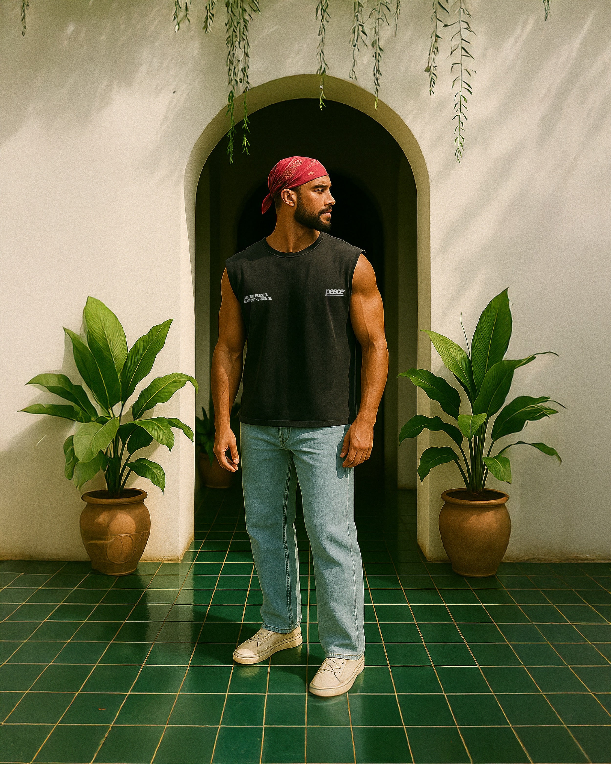 Envision Your Future Black Vintage Heavyweight Tank Top | Peace®