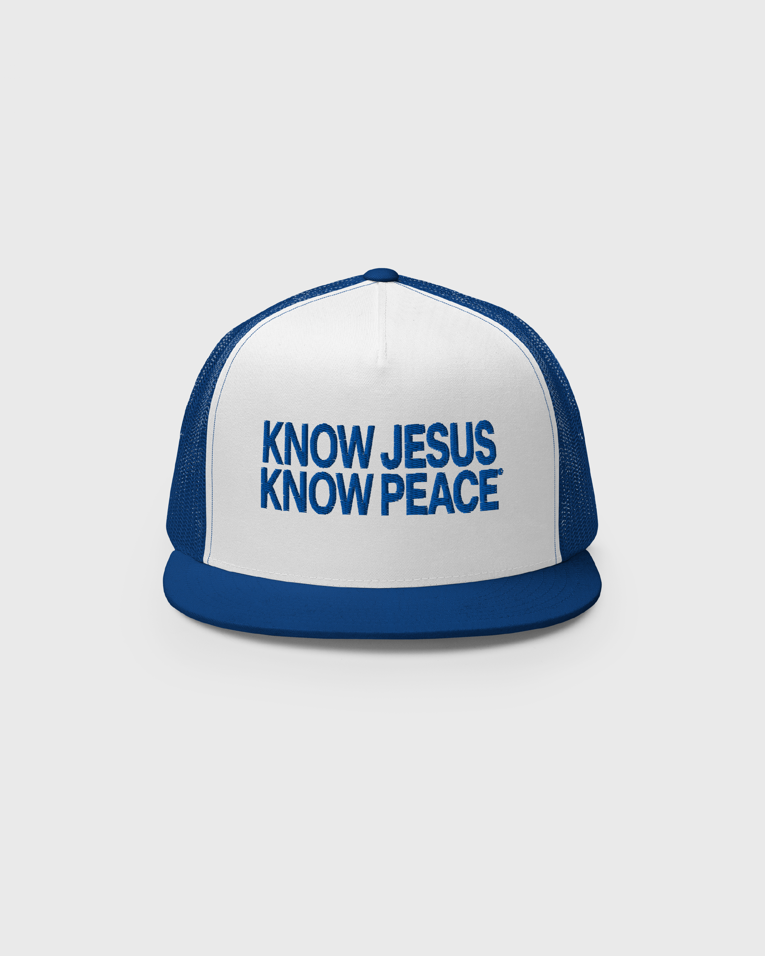 Know Jesus Know Peace Blue Trucker Cap - Peace®