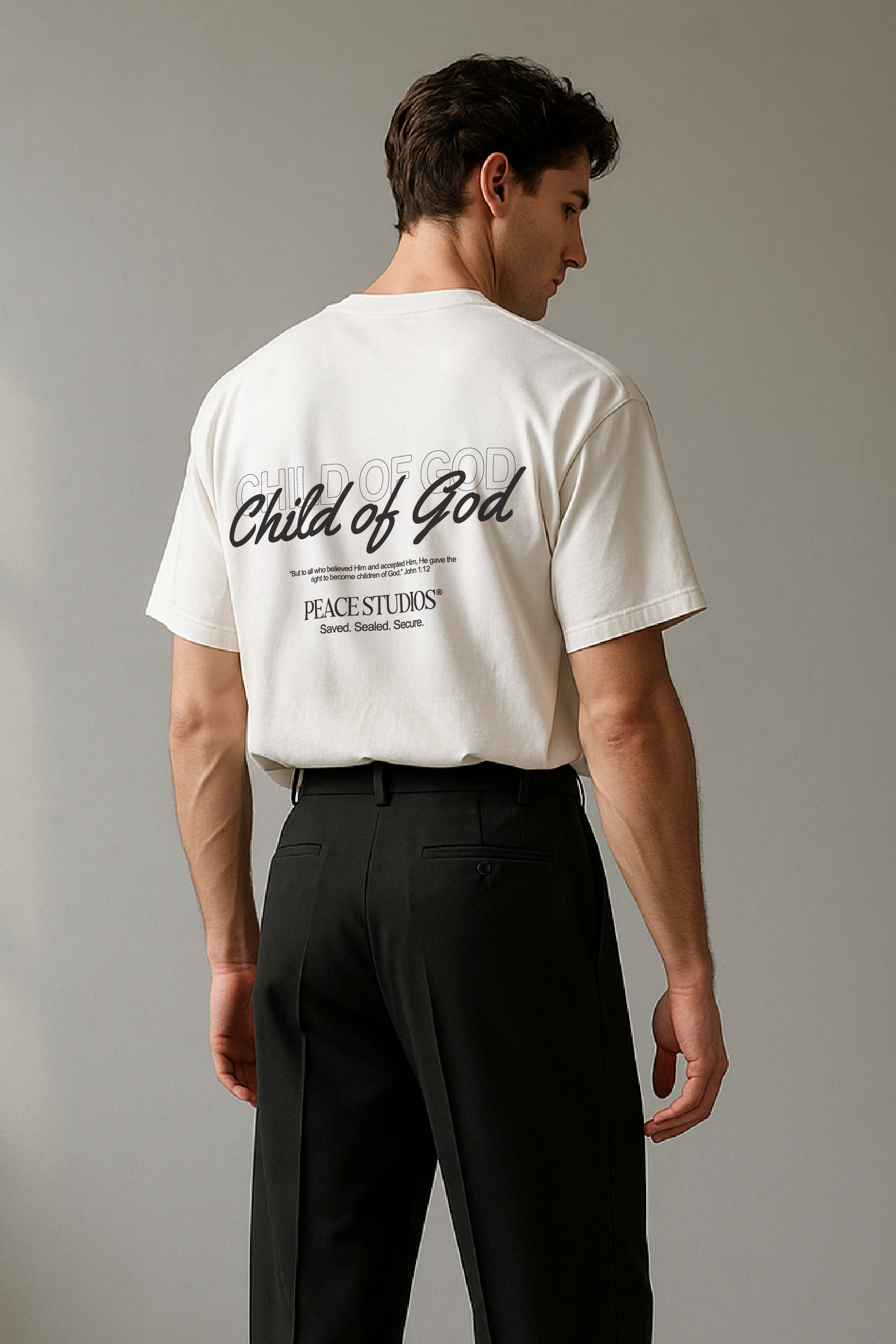 Child of God White Heavyweight Loose Fit Tee | Peace® PEACE STORE
