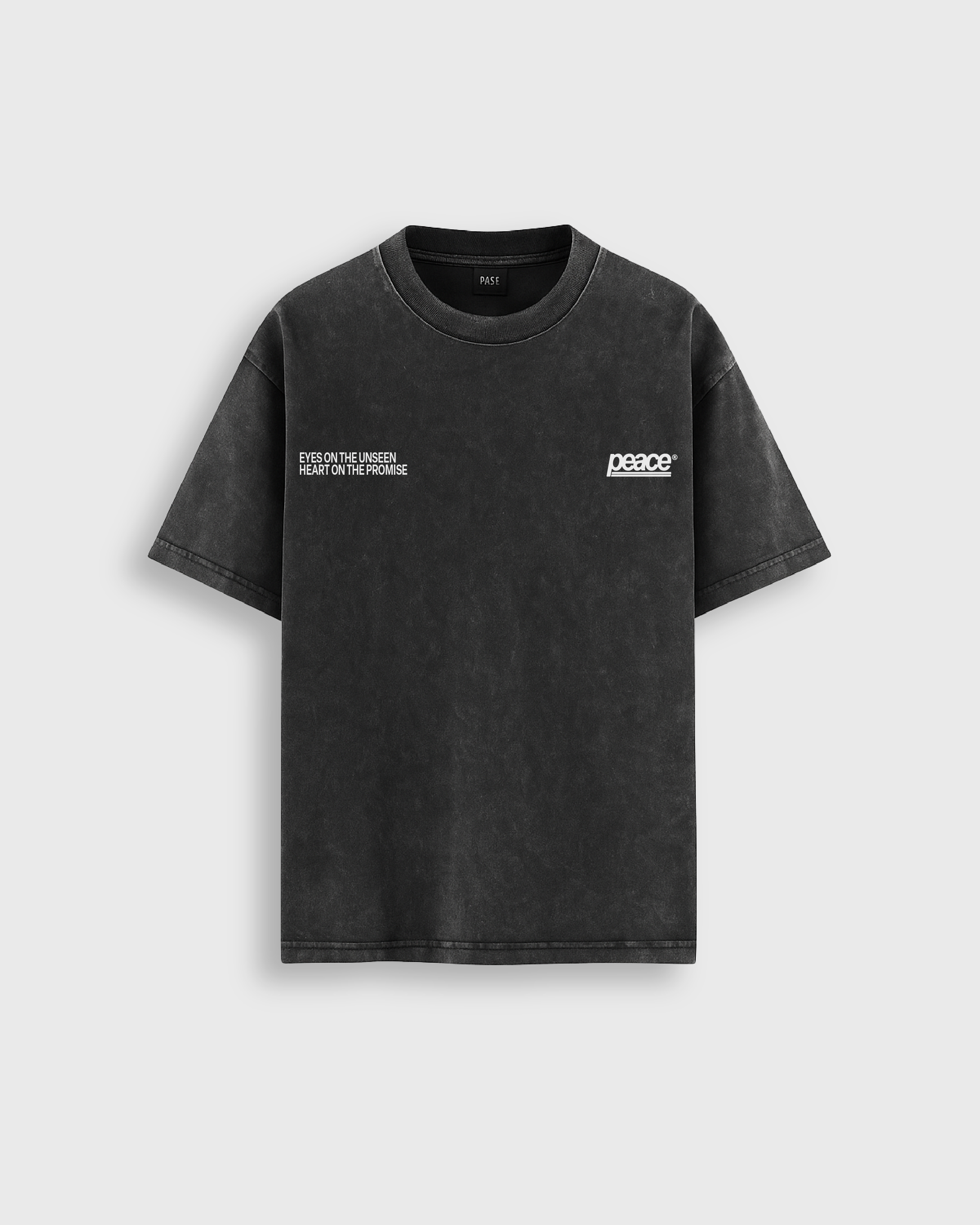 Envision Your Future Black Vintage Heavyweight Loose Fit Tee | Peace®