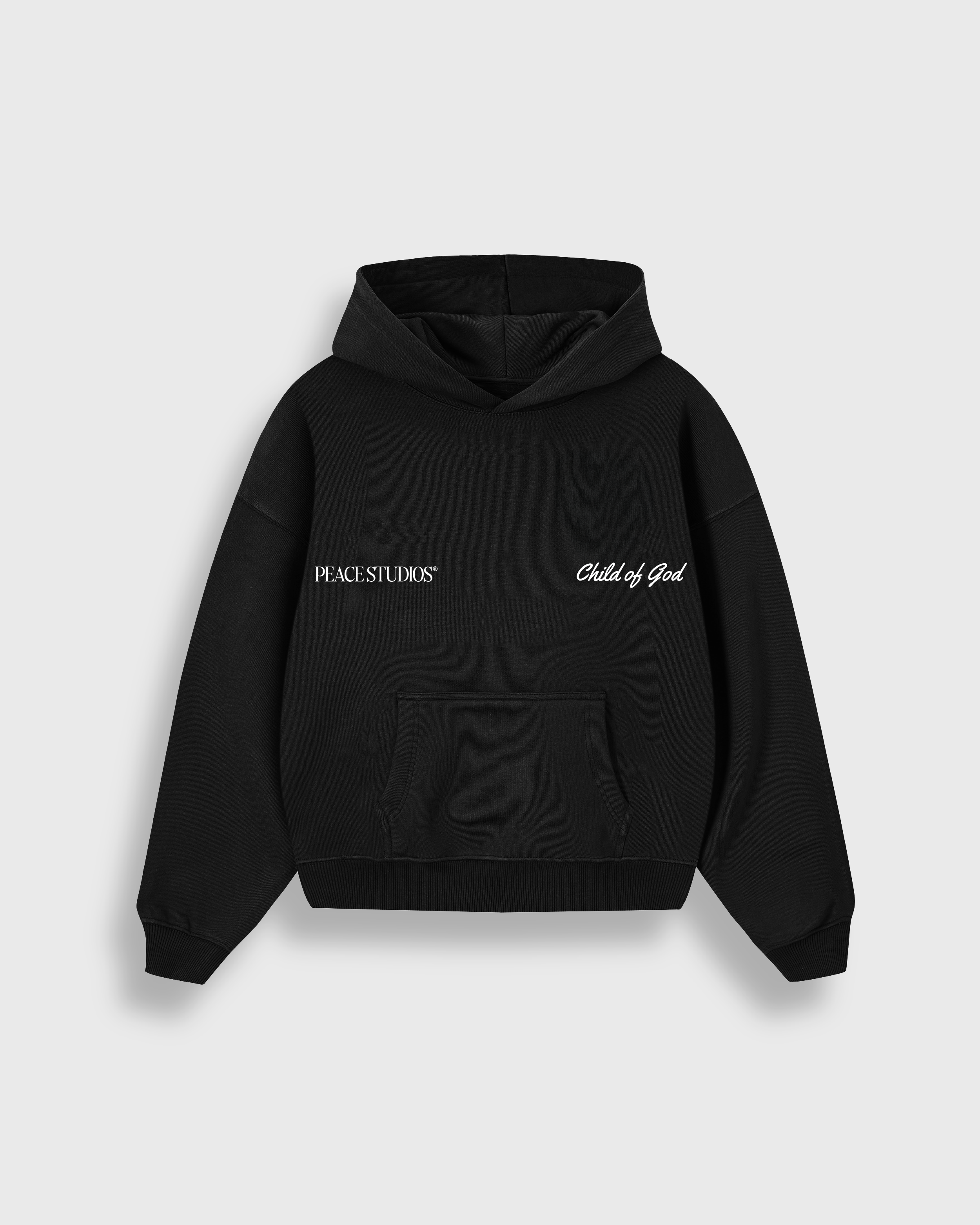 Child of God Black Oversized Heavyweight Hoodie | Peace®