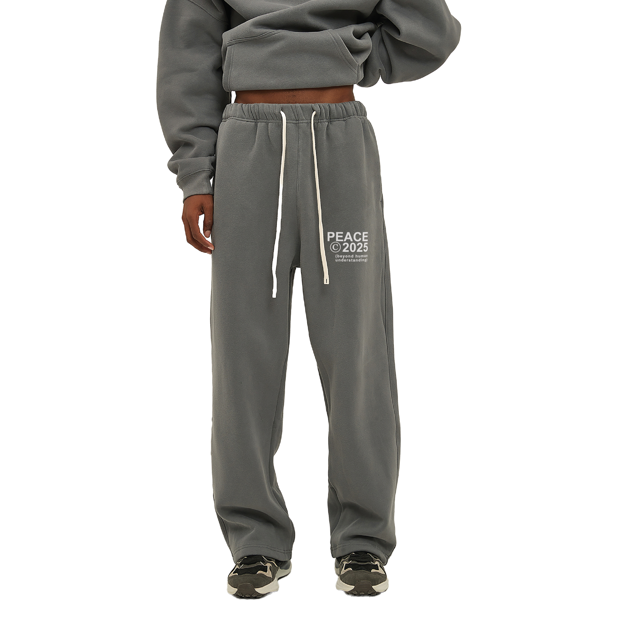 Signature Peace® Gray Straight Leg Sweatpants PEACE STORE