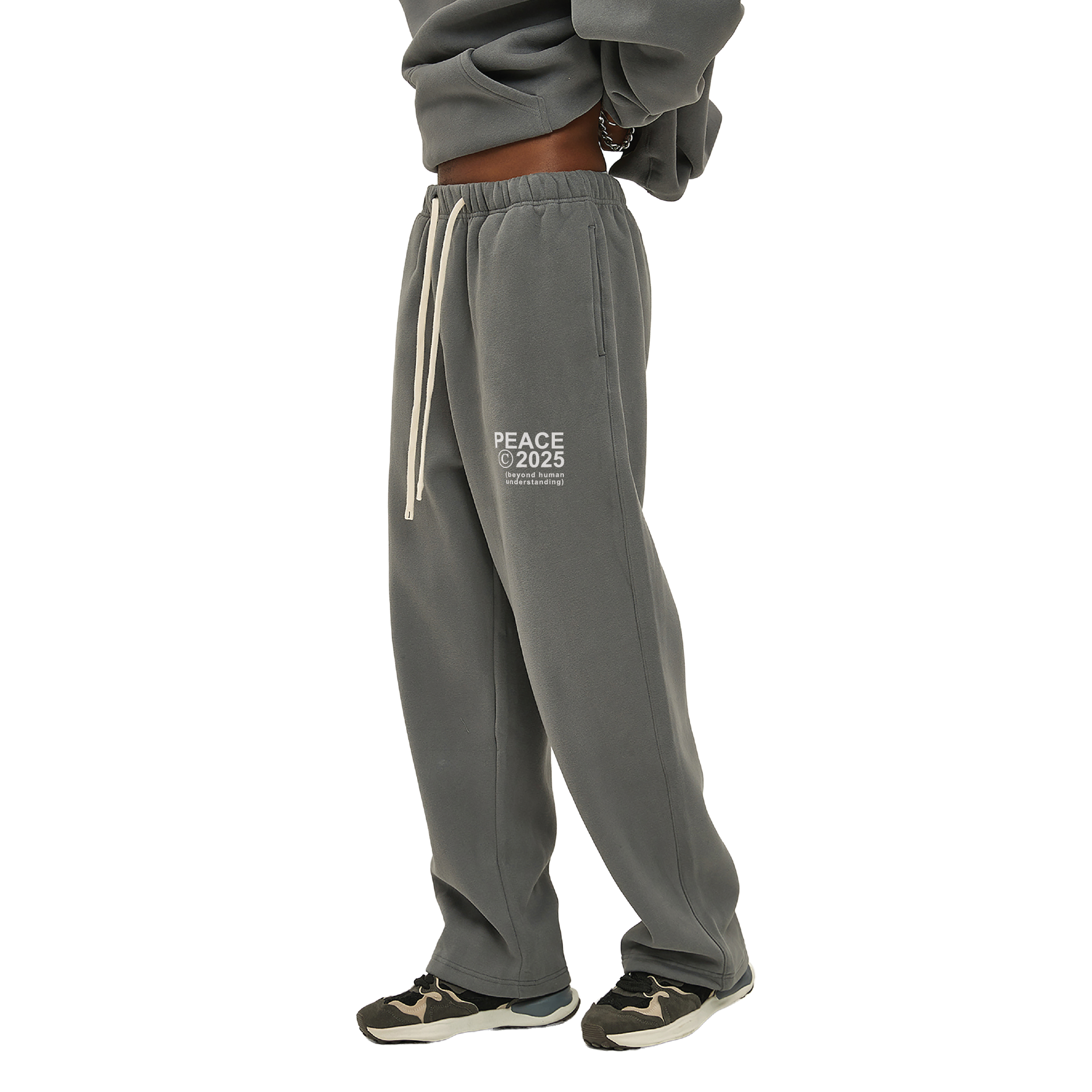 Signature Peace® Gray Straight Leg Sweatpants PEACE STORE