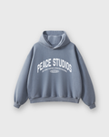 The Signature Collection Blue Oversized Heavyweight Hoodie | Peace®