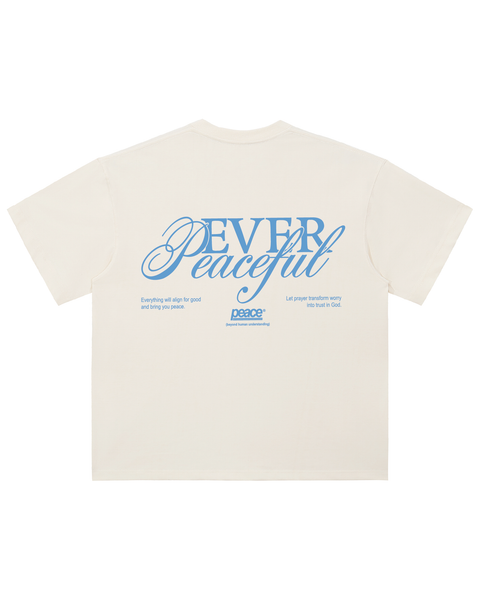 Ever Peaceful Beige Loose Fit Tee | Peace®