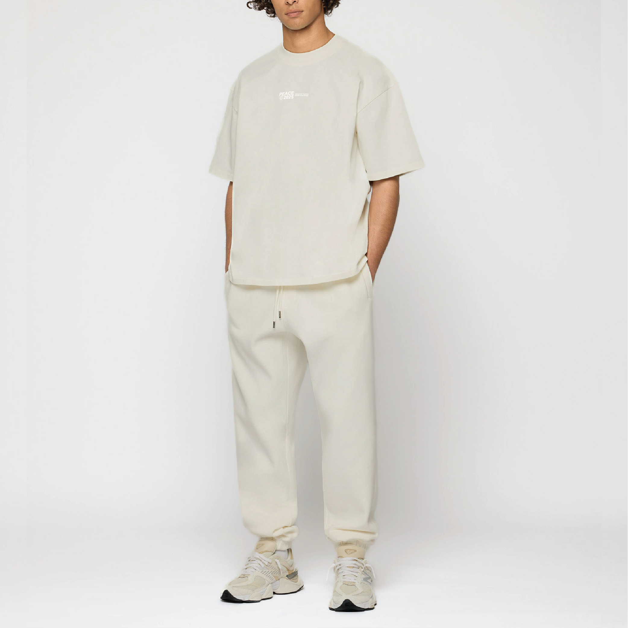 PEACE © 2025 Beige Oversized Heavyweight Tee PEACE STORE
