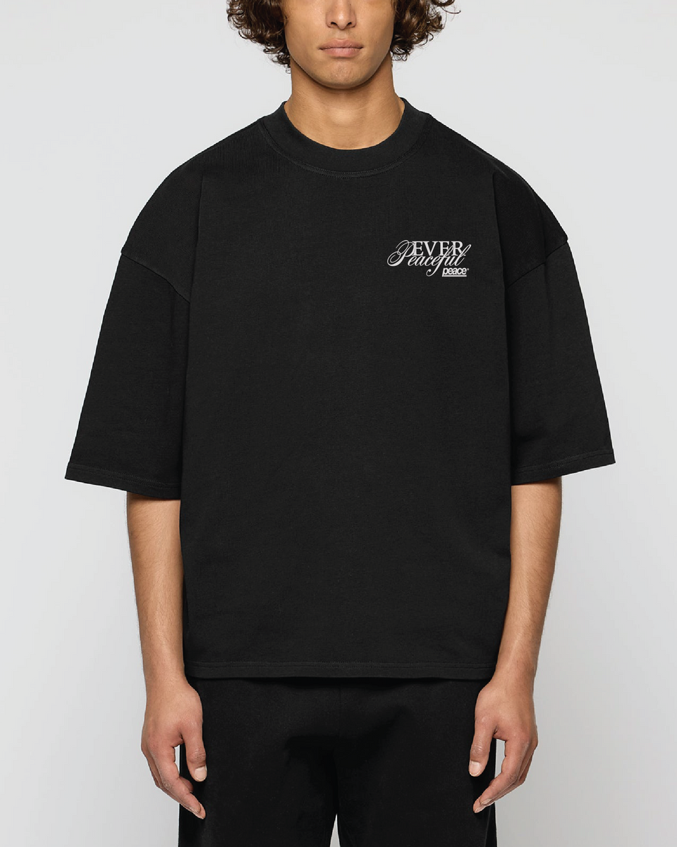 Ever Peaceful Black Loose Fit Tee | Peace®