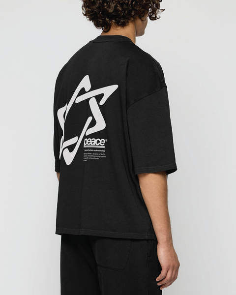 Official Peace Star Black Loose Fit Tee | Peace®