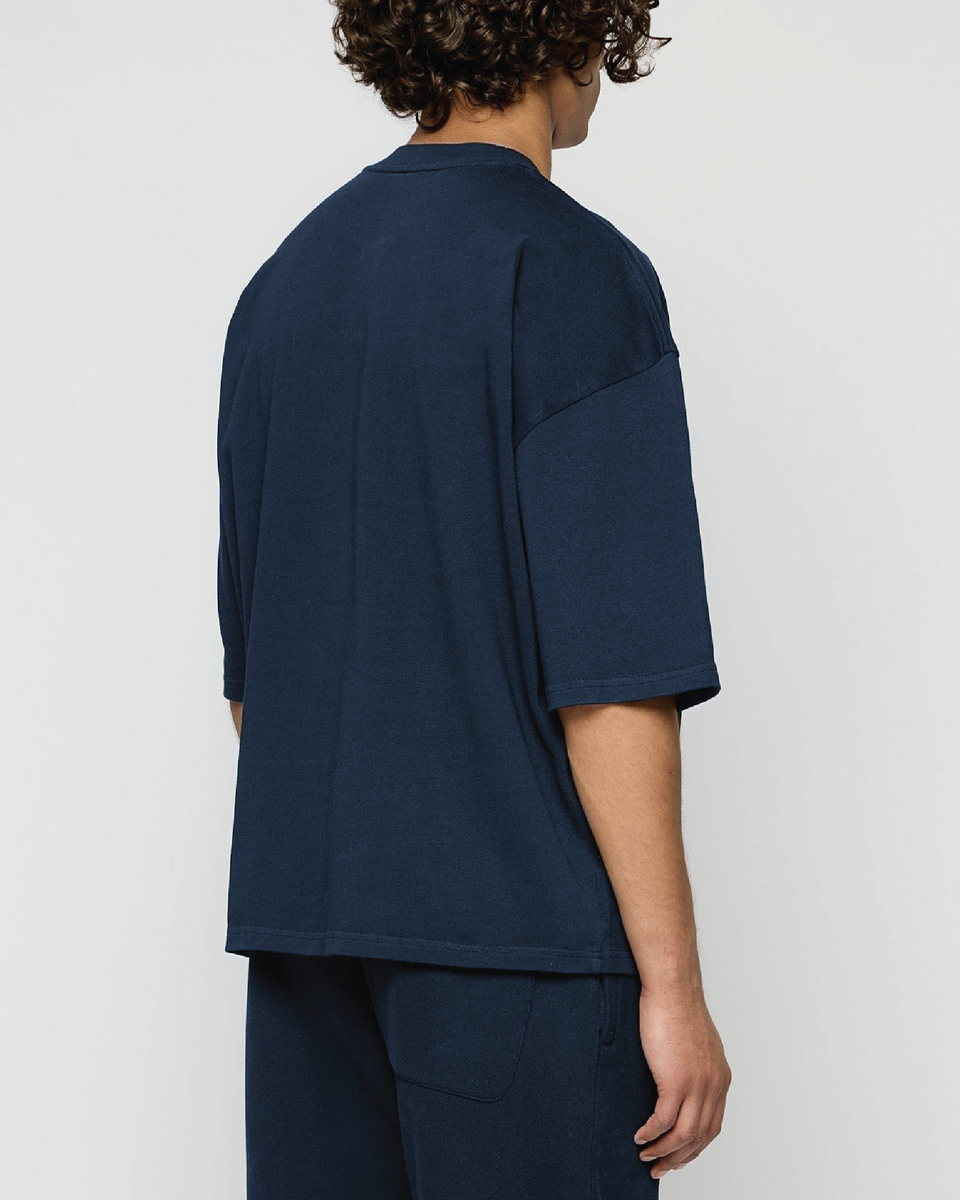 Shalom Basic Blue Loose Fit Tee | Peace®