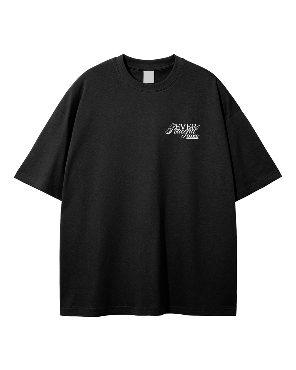 Ever Peaceful Black Loose Fit Tee | Peace®