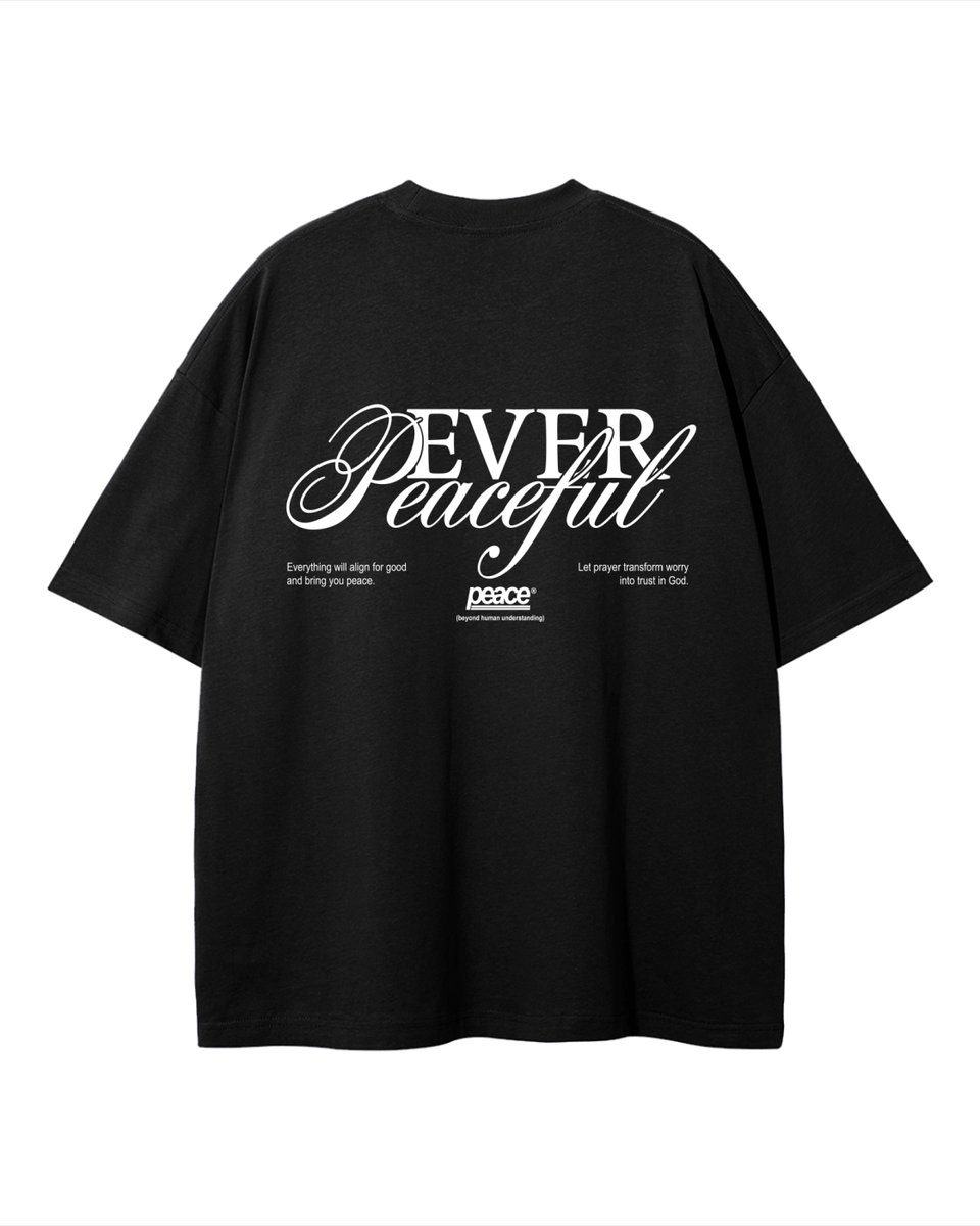 Ever Peaceful Black Loose Fit Tee | Peace®