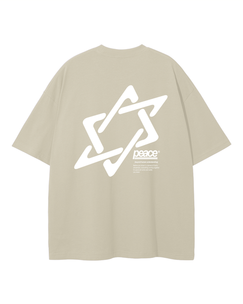 Official Peace Star Biege Loose Fit Tee | Peace®