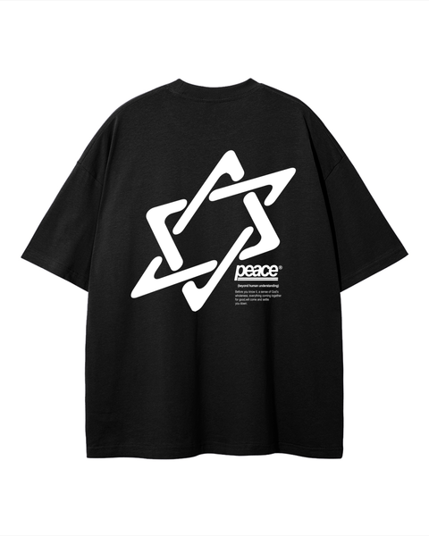 Official Peace Star Black Loose Fit Tee | Peace®