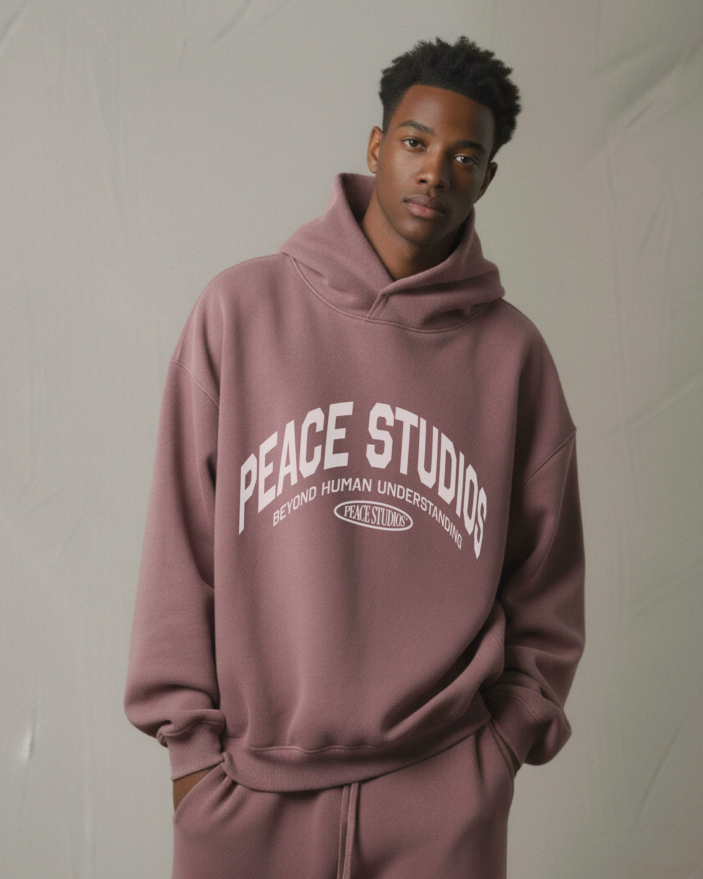 The Signature Collection Red Oversized Heavyweight Hoodie | Peace®