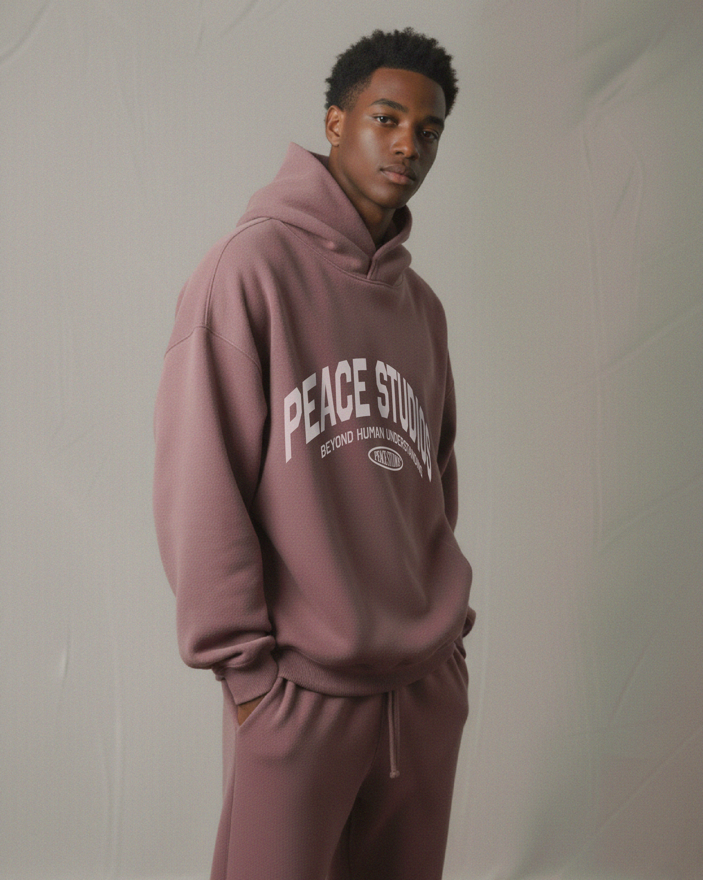 The Signature Collection Red Oversized Heavyweight Hoodie | Peace®