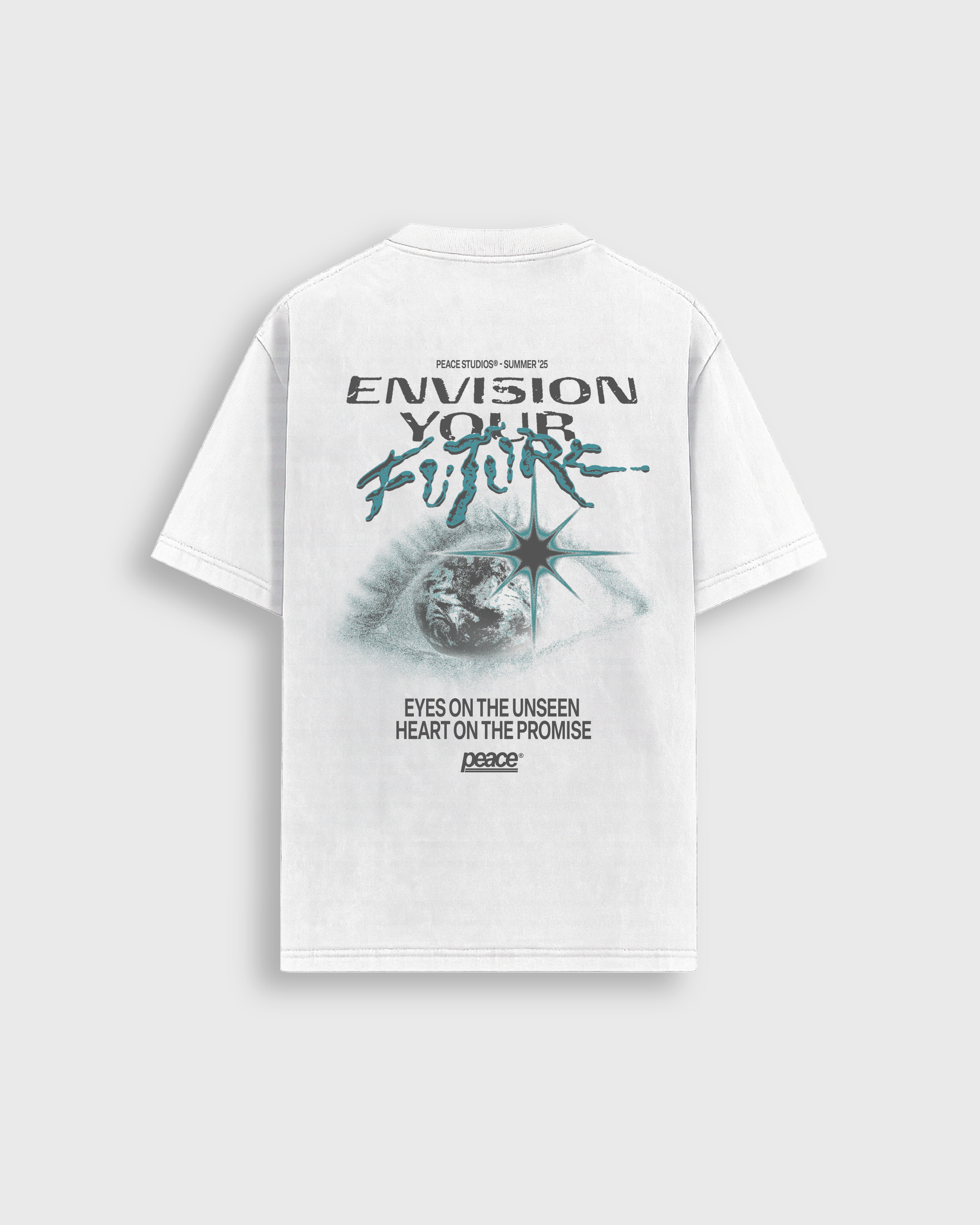 Envision Your Future White Vintage Heavyweight Loose Fit Tee | Peace®