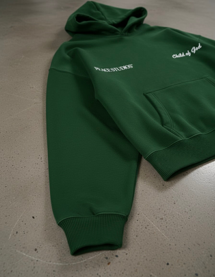 Child of God Green Oversized Heavyweight Hoodie | Peace®