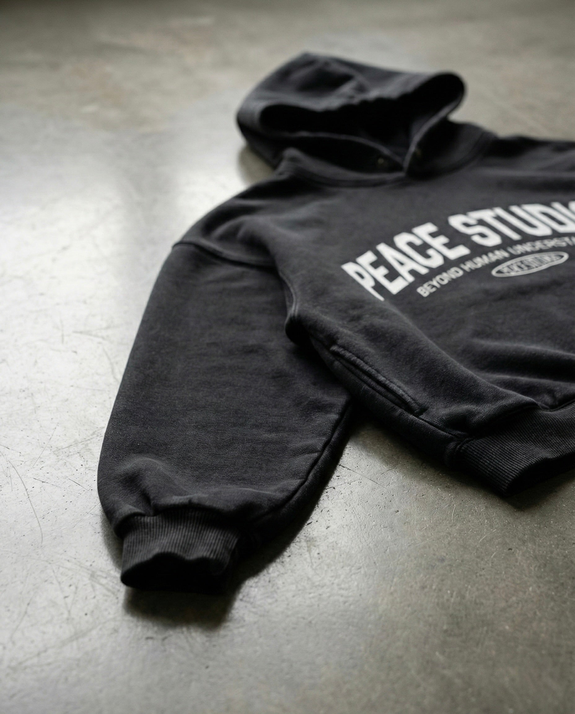 The Signature Collection Black Oversized Heavyweight Hoodie | Peace®