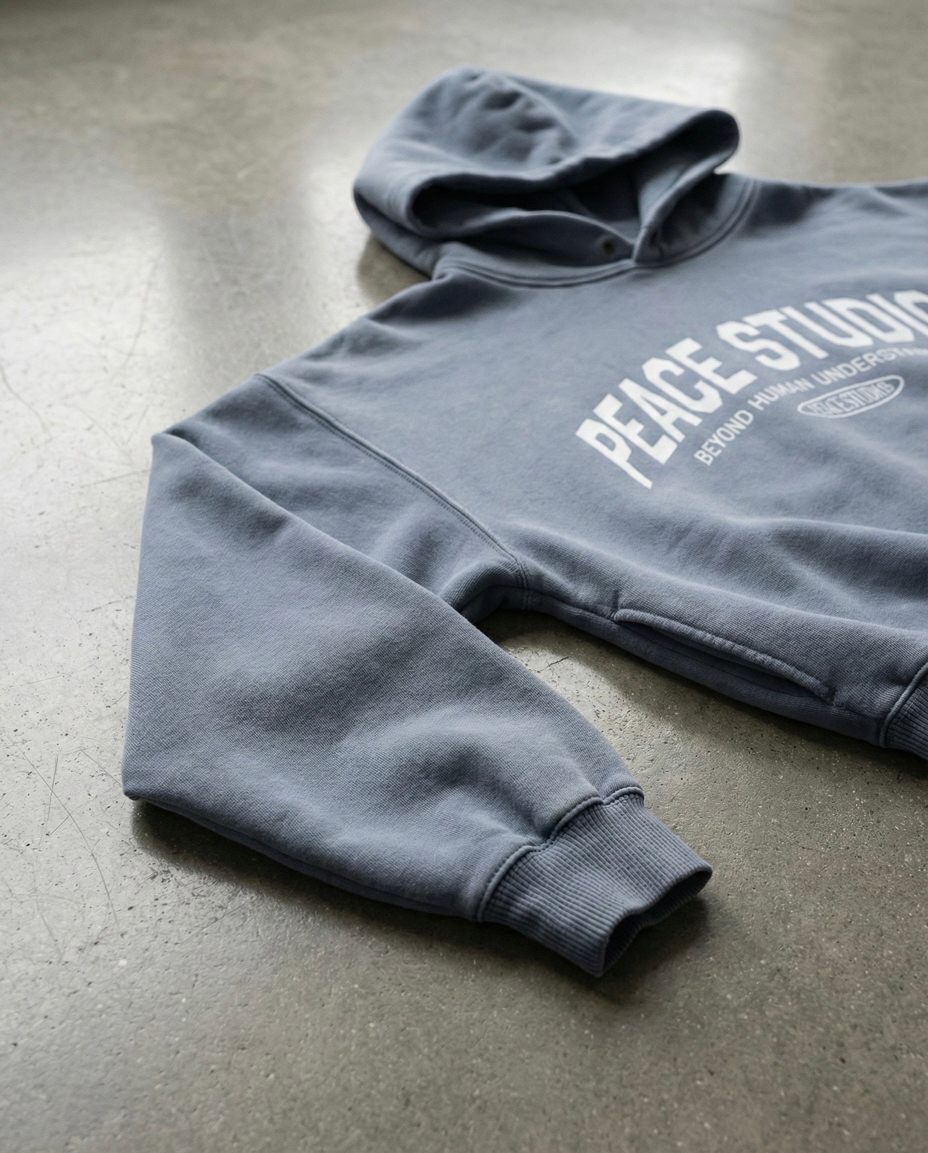 The Signature Collection Blue Oversized Heavyweight Hoodie | Peace®
