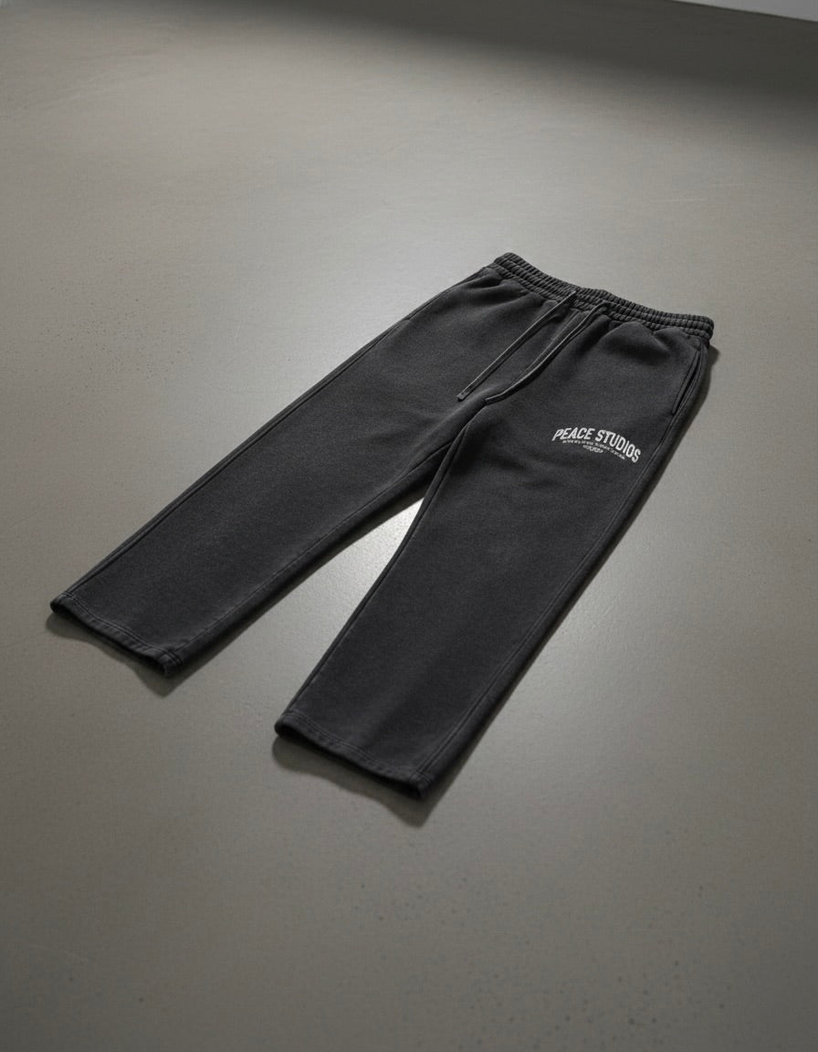 The Signature Collection Peace® Black Straight Leg Sweatpants